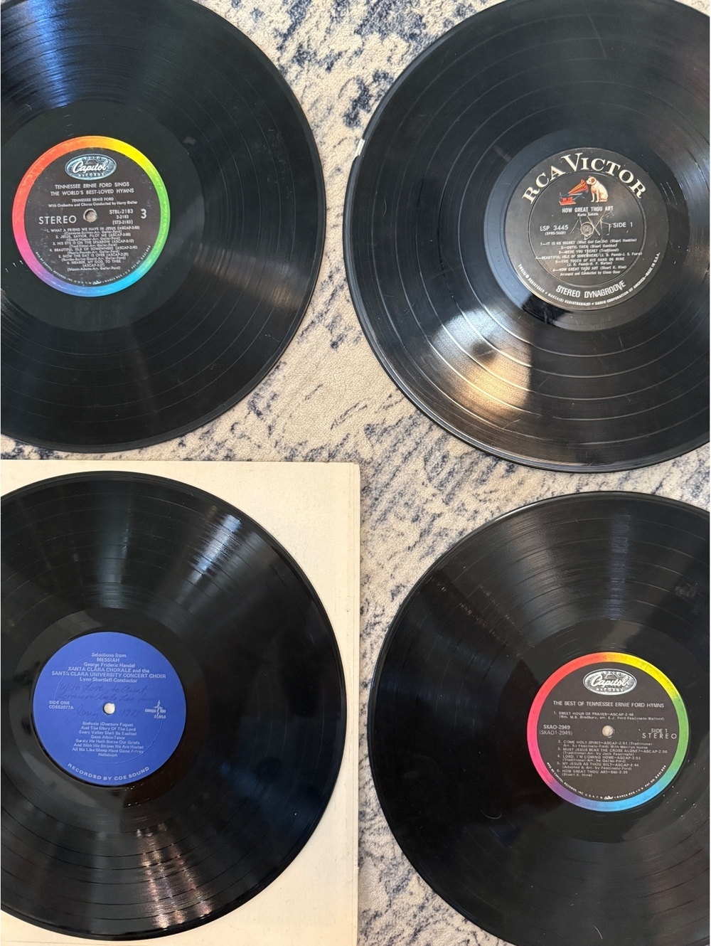 Lot 4 Vintage Gospel Hymn Vinyl LPs Tennessee Ernie Ford